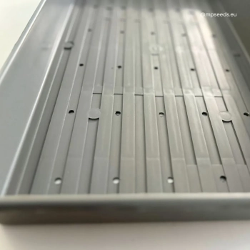 ''10x20" Extra strength growing tray gray with holes 2