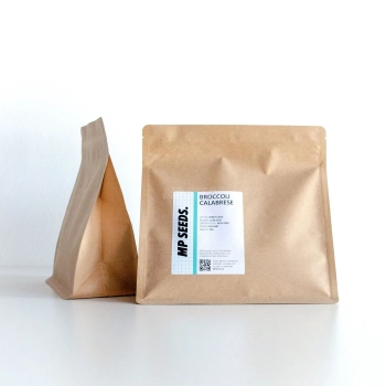 Seed pouches 500g and 1kg with mpseed logo